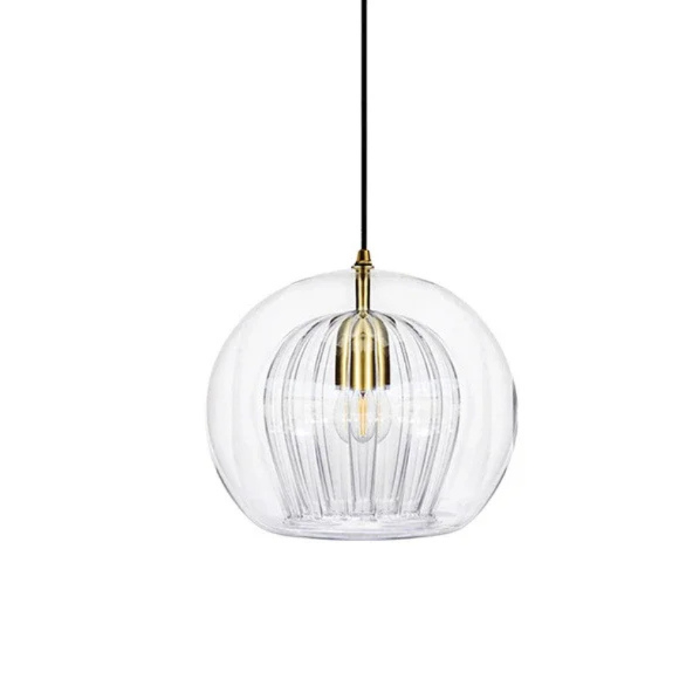 Glass Pendant Light Adjustable Hanging Lamp