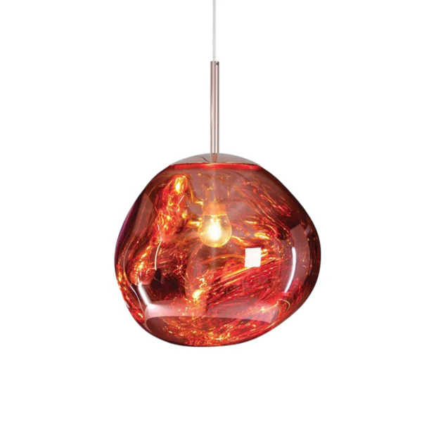 Melt Glass Pendant Light Adjustable Hanging Fixture