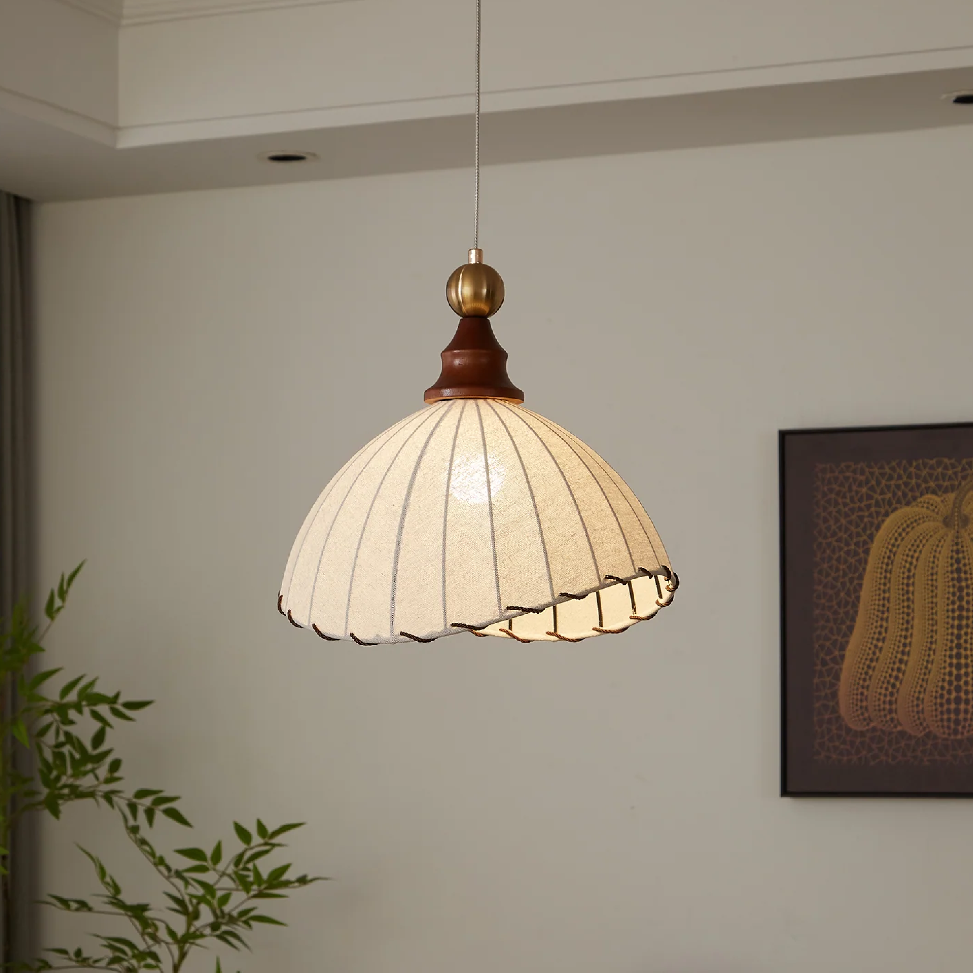 Scandinavian Lamp | Adjustable Height Pendant Light for Cozy Kitchen Ambiance