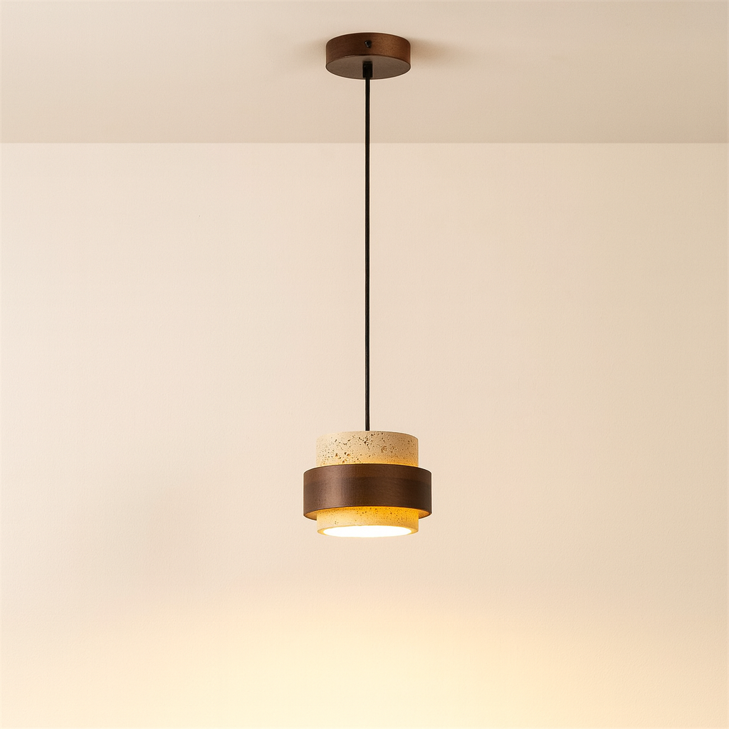 Stone Bar Pendant Light Adjustable Hanging Lamp